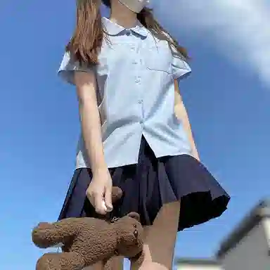 东鲸岁时记 兰柯一梦单排扣翻领短袖衬衫 女款