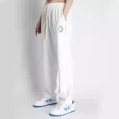 星际者 纯色火箭飞地球字母印花抽绳宽松休闲裤 男女同款