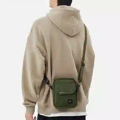 阿尔派妮 休闲时尚日系百搭通勤便携出行 织物 手机包单肩包斜挎包 常规 男女同款情侣款 多色