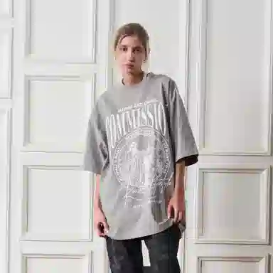 HARSH AND CRUEL Retro Letter Print Loose T-Shirt