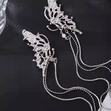 饰伴 古风蝴蝶流苏 新潮小众高级感 耳夹 女款