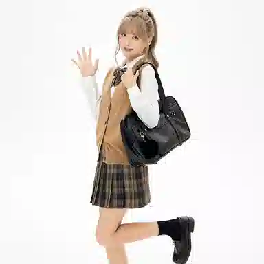 东鲸岁时记 贝壳扣马甲长袖衬衫毛衣制服套装 女款