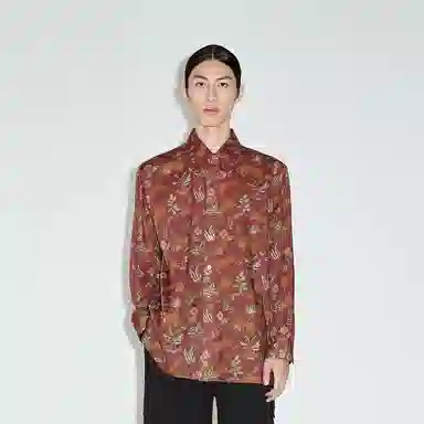 速写 城市实验室 满印嘻哈艺术长袖情侣衬衫 男女同款