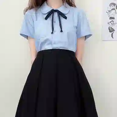 东鲸岁时记 兰柯一梦单排扣翻领短袖衬衫 女款