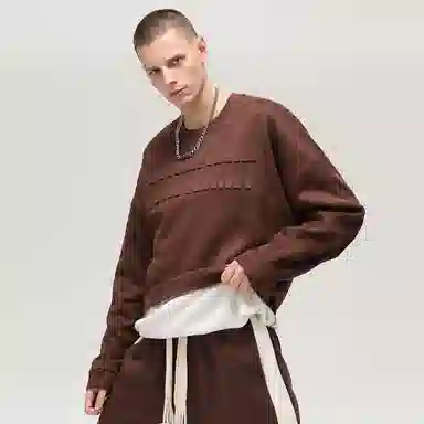 POINTLIMIT 3D Embossed Suede Sweatshirt