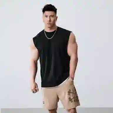 Muscle Dog Solid Sleeveless Tank Top