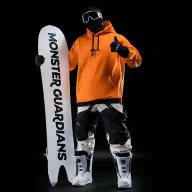 Monster Guardians Shield Series Hoodie Bright Orange