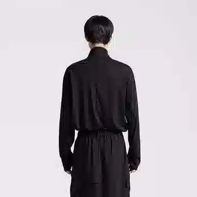 Huanzhe Turtleneck Long Sleeve Tee Black