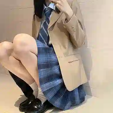 东鲸岁时记  格纹学院风短款百褶半身制服裙装 水梨町