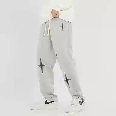 IGOI Retro Cross Star Print Casual Pants