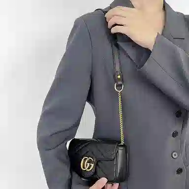 GUCCI Marmont Super Mini Black
