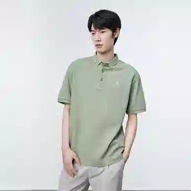 PEACEBIRD MEN Logo Embroidered Polo Shirt