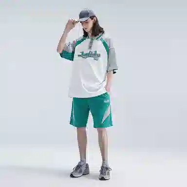 LAMLICKA Retro Sports Polo Set White