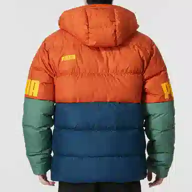 PUMA Power Hooded Down Puffer Orange