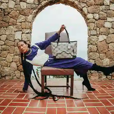 SPRAYGROUND Retro Shark Mouth Tote Bag Grey