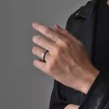 IDEAGEMER Star Ring 925 Silver Adjustable