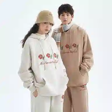 MostwantedLab Retro Floral Hoodie