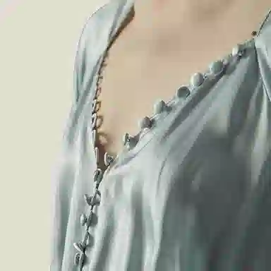 桑罗 蚕丝 宫廷风轻复古真丝 可外穿露营度假 秋 女款 一件装 家居连衣裙