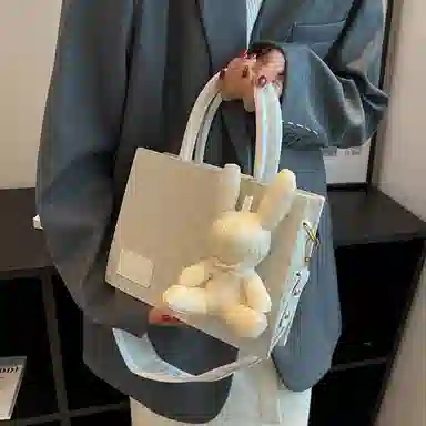 JANE KLAIN Classic Rabbit Tote Bag