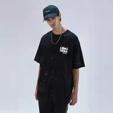 LAMLICKA Astronaut Print T-Shirt