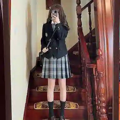 东鲸岁时记 纯色双排扣长袖西装外套 女款