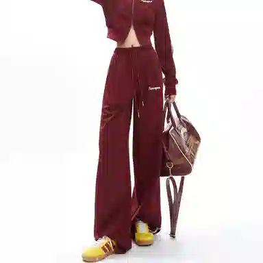 APEA Drawstring Straight Casual Pants Women