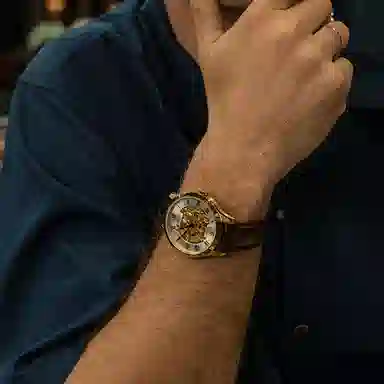 Rotary Automatic Gold Dial