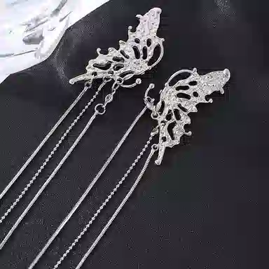 饰伴 古风蝴蝶流苏 新潮小众高级感 耳夹 女款