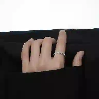 MAGICPOLE Mobius Ring Graffiti Adjustable Silver Ring