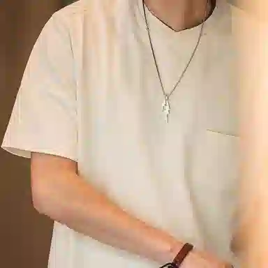 MADEN Ivory Baseball Collar T-Shirt