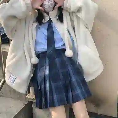 东鲸岁时记 格子高腰百褶短款制服裙装 津岚女高