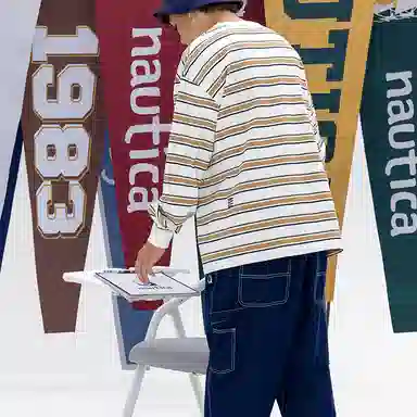 Nautica Striped Long Sleeve Tee