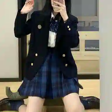 东鲸岁时记 带徽章双排扣西装 女款