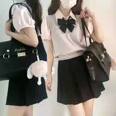 东鲸岁时记 八箱箱褶裙纯色褶皱短款半身裙