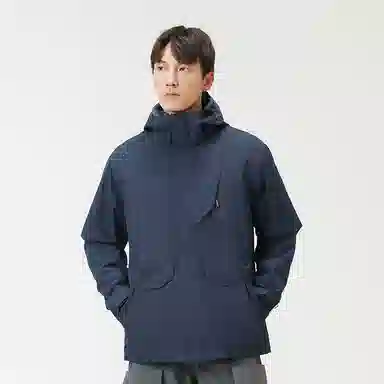 探路者 拉链开衫连帽防水可拆卸三合一冲锋衣 冬季 男款