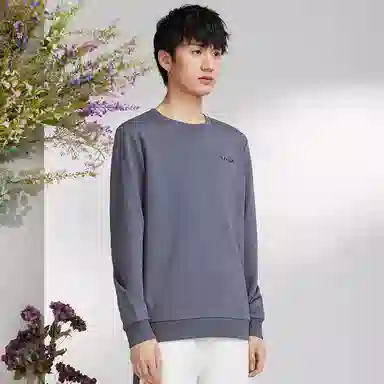 特步 纯色宽松圆领套头卫衣 女款