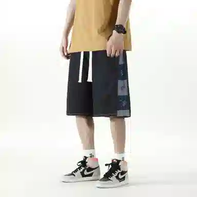 FIDO DIDO Retro Checkered Denim Shorts