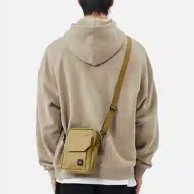 阿尔派妮 休闲时尚日系百搭通勤便携出行 织物 手机包单肩包斜挎包 常规 男女同款情侣款 多色