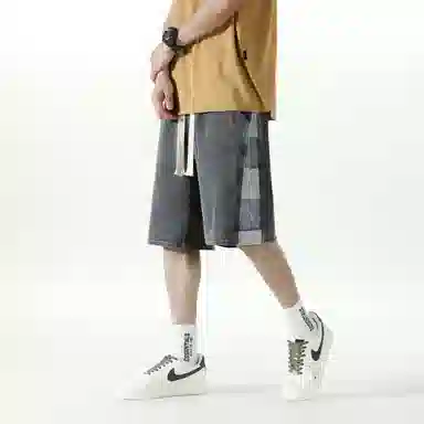 FIDO DIDO Retro Checkered Denim Shorts