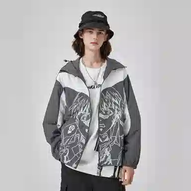 Guuka Vintage Two-Tone Windbreaker Grey