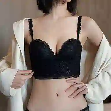 内在密码 纯色蕾丝小胸聚拢防下垂收副乳胸罩无钢圈文胸