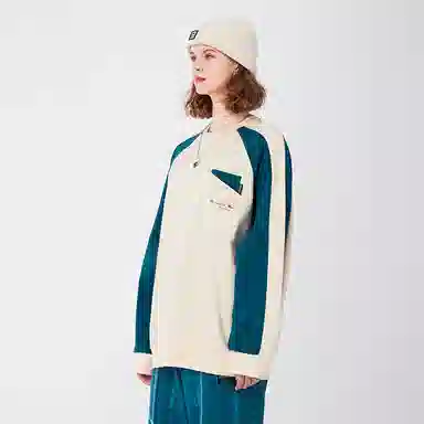 LAMLICKA Logo Pullover Sweatshirt Beige