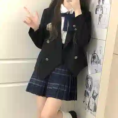 东鲸岁时记 纯色双排扣长袖西装外套 女款