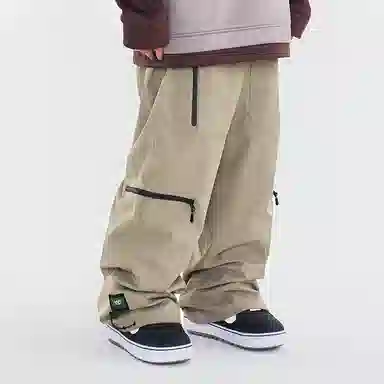 南恩 纯色多口袋防水防风户外自由式滑雪裤 男女同款