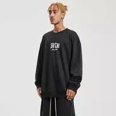 ROCAWEAR FW22 Colorblock Letter Print Crewneck Sweatshirt