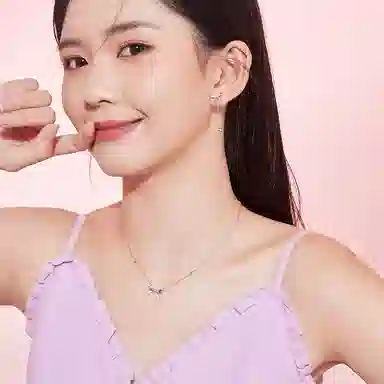 周六福 珠宝铂金耳饰蝴蝶结耳环 女款