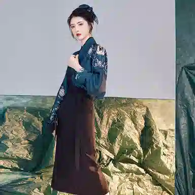 织造司 工作日 飞机袖短衫改良旋裙半身裙轻薄透气宋制汉服 女款