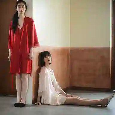 桑罗新品重磅真丝吊带睡裙睡袍两件套 晨袍家居服 新娘睡袍新年战袍