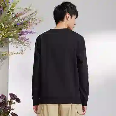 特步 纯色宽松圆领套头卫衣 女款