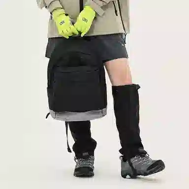 MYEDITION Vintage Colorblock Backpack Green